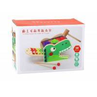 Dinosaur Cymbal Hammer 2in1 Wooden Red