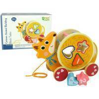 Wooden Blocks Sorter With Pull-on Wheels Fox