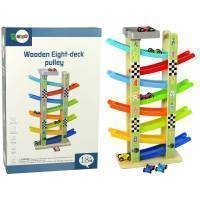 Wooden Slide Car Track 8 Floors Cars