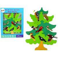 Wooden Tree Birds Diy Puzzle Blocks