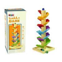 Wooden Tree Slide Ball Leaves