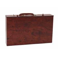 Art Set In Wooden Suitcase Crayons Pastels Paints