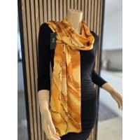 GOLDEN MARBLE Luxe Silk Scarf