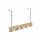 Door Coat Rack Home ESPRIT White Metal Bamboo 38,5 x 4,8 x 25,5 cm