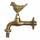 Bird Themed Garden Tap with bibcock and rosette - polished brass