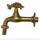 Tortoise Themed Garden Tap with bibcock and rosette - polished brass