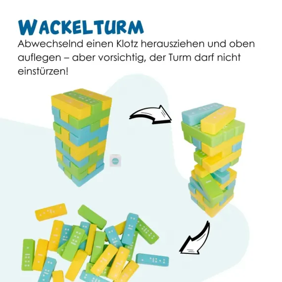 2 in 1 XXL Wobbly Tower & Domino