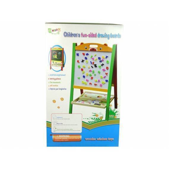 Wooden Whiteboard 2in1 Magnets Writer Numbers Action Words