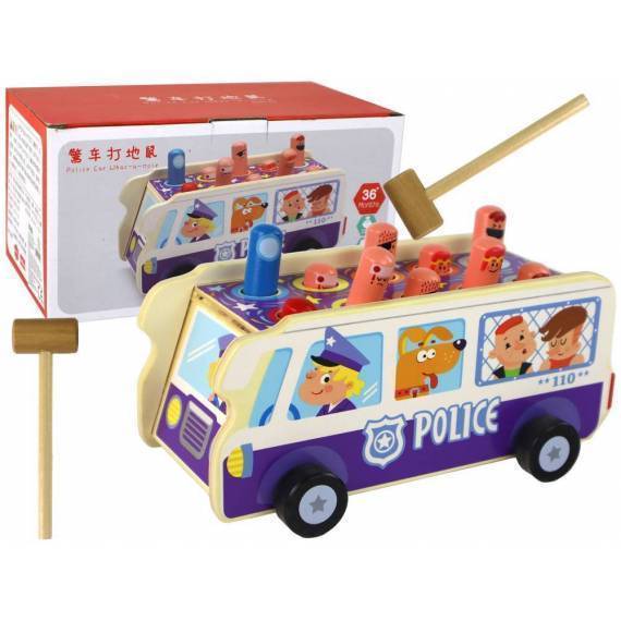 Wooden Arcade Game Dodgeball Police Bus