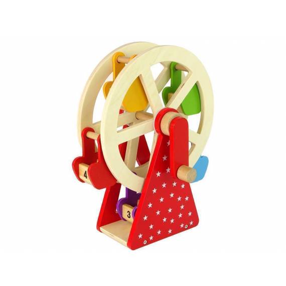 Rotating Wooden Ferris Wheel Figures