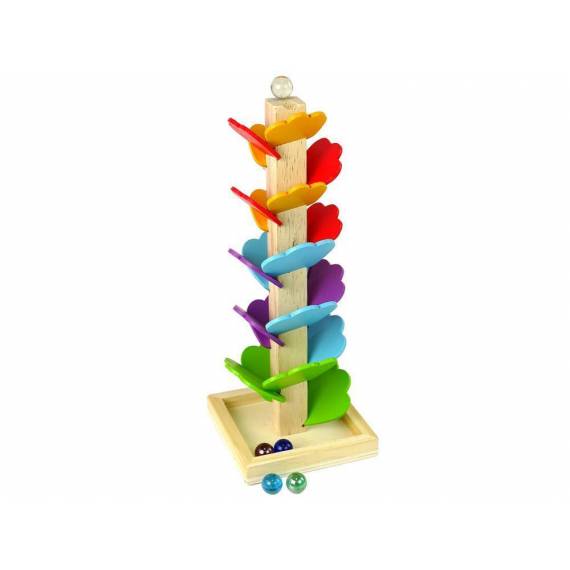 Wooden Tree Ball Track Ball Slide Leaves