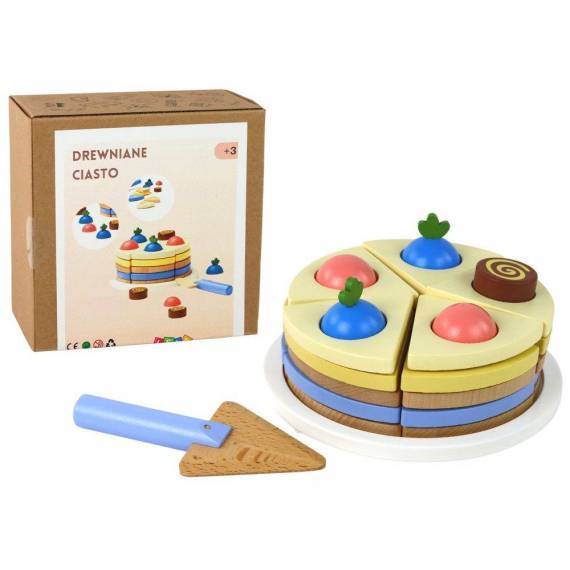 Wooden Cake Cake Pieces 8 Pieces.