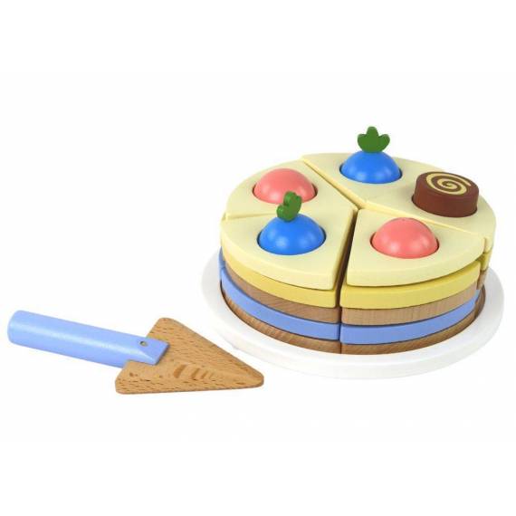 Wooden Cake Cake Pieces 8 Pieces.