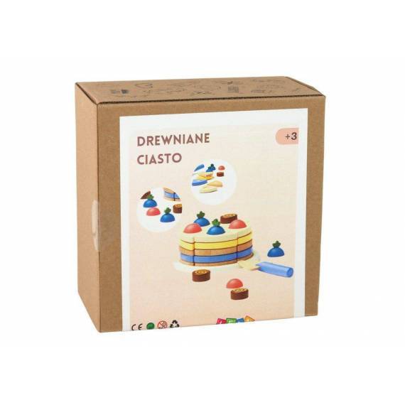 Wooden Cake Cake Pieces 8 Pieces.