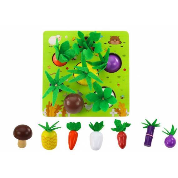 Memory Game Fruits And Vegetables Wooden