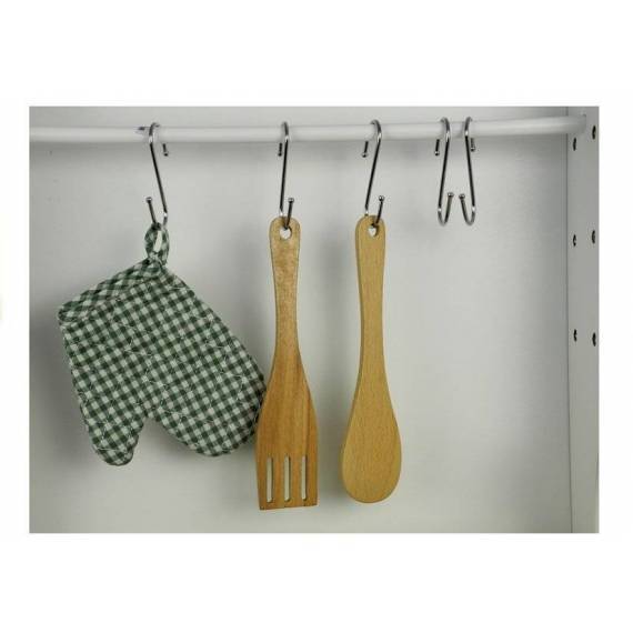 Wooden Kitchen - With An Oven And Accessories Green-white