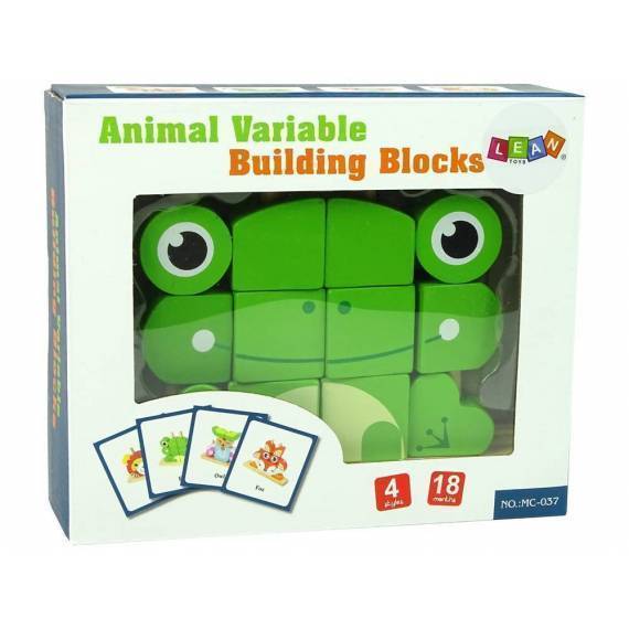 3d Frog Puzzle Wooden Bricks Creative Spatial