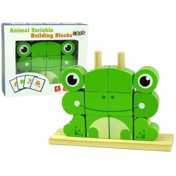 3d Frog Puzzle Wooden Bricks Creative Spatial