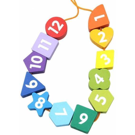 Wooden Educational Sorter Clock Learning Numbers Shapes Colours