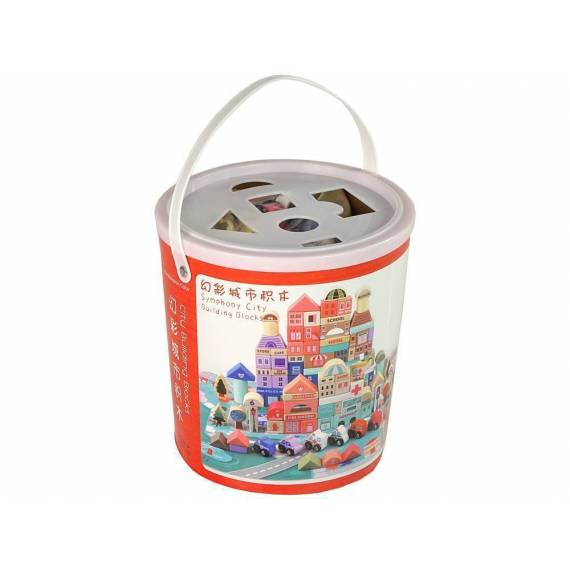 Wooden Block Set City Letters Puzzle 135 Pieces