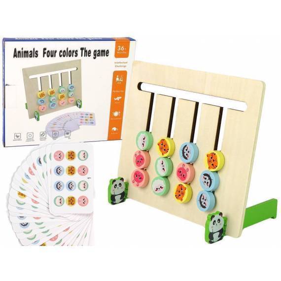 Four Colour Animal Wooden Puzzle Game