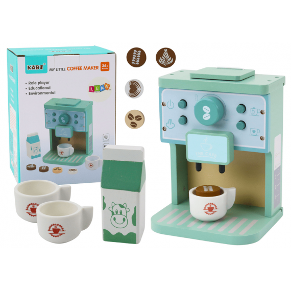Wooden Coffee Machine Agd Milk Cup Set