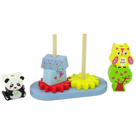 Wooden Animal Sorter Owl Panda Gears