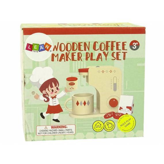 Wooden Coffee Maker Accessories Kitchen Kids