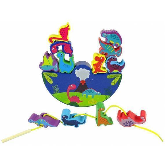 Wooden Dinosaur Balance Game Arcade