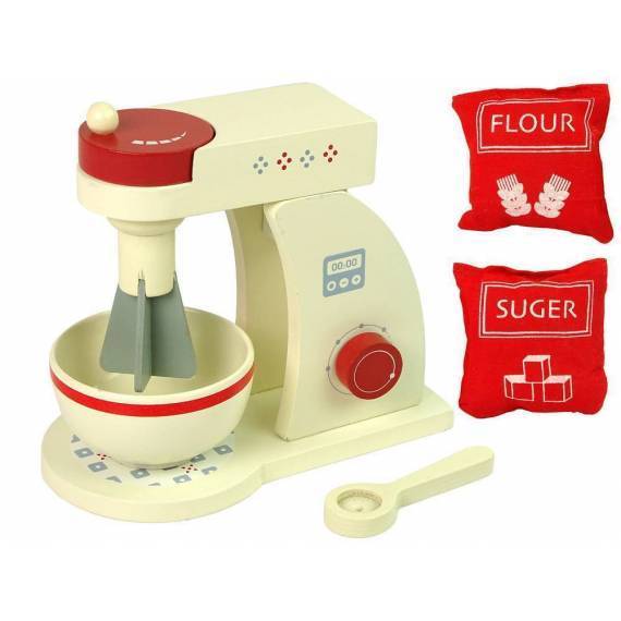 Wooden Kitchen Robot Mixer Accessories Kit For Kids
