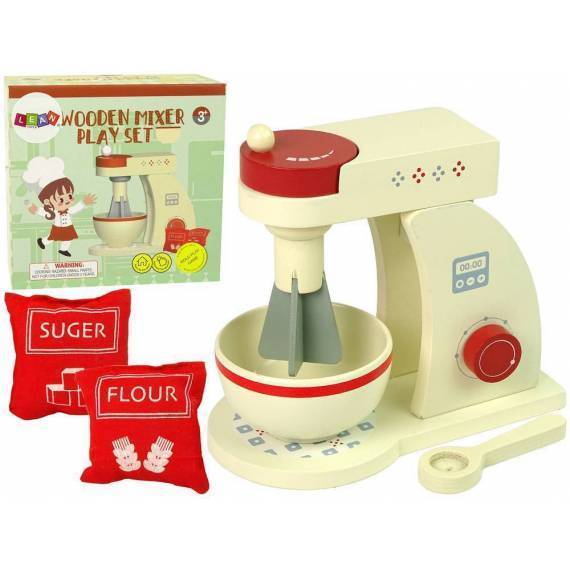 Wooden Kitchen Robot Mixer Accessories Kit For Kids