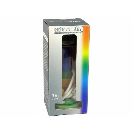 Wooden Pyramid String Puzzle Animals Educational Toy