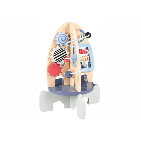 Wooden Racket Educational Beads Gears