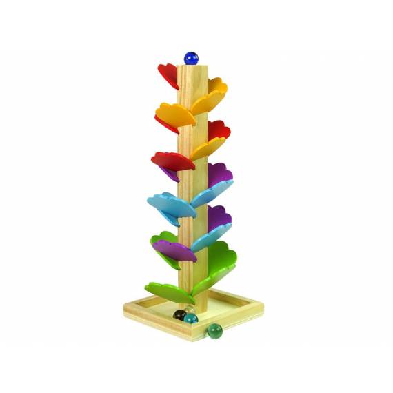 Wooden Tree Slide Ball Leaves