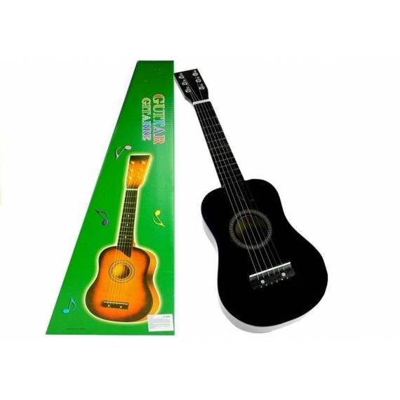 Classic Wooden Guitar For Kids Black Looking Like Real