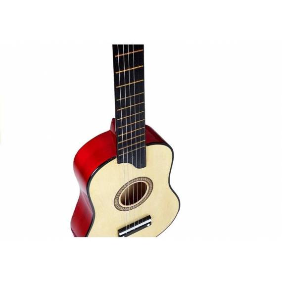 Wooden Guitar With Pick Beige