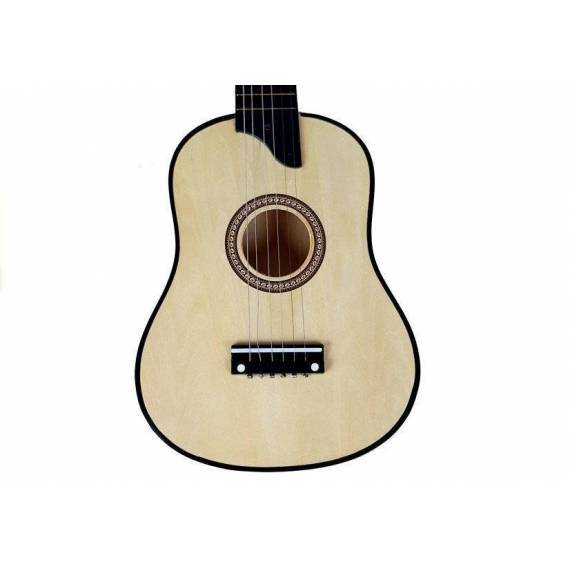 Wooden Guitar With Pick Beige