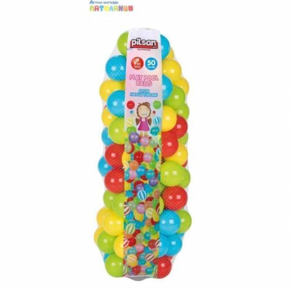 Pilsan Play Pool Balls 9 cm 50 Pcs in Net