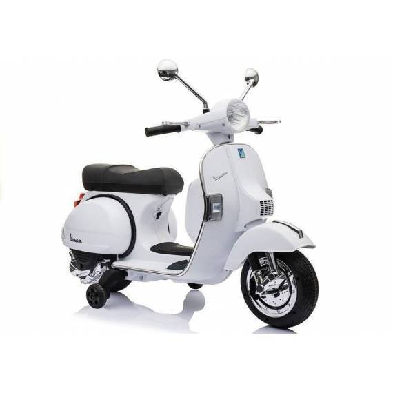 Vespa Scooter Electric Ride On Motorcycle - White