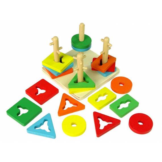 Wooden Blocks Educational Hand Puzzle Shape Sorter
