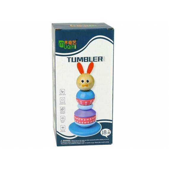 Wooden Teddy Bear Educational Pyramid Balancing Tower