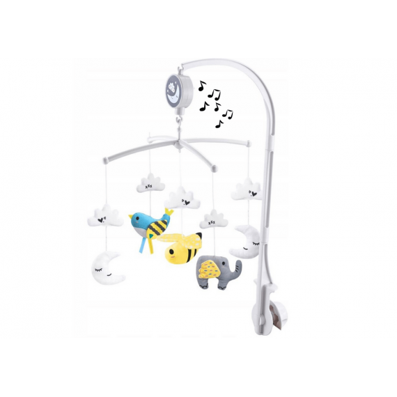 Wind-up Mobile Music Box For A Baby Bed