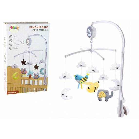 Wind-up Mobile Music Box For A Baby Bed