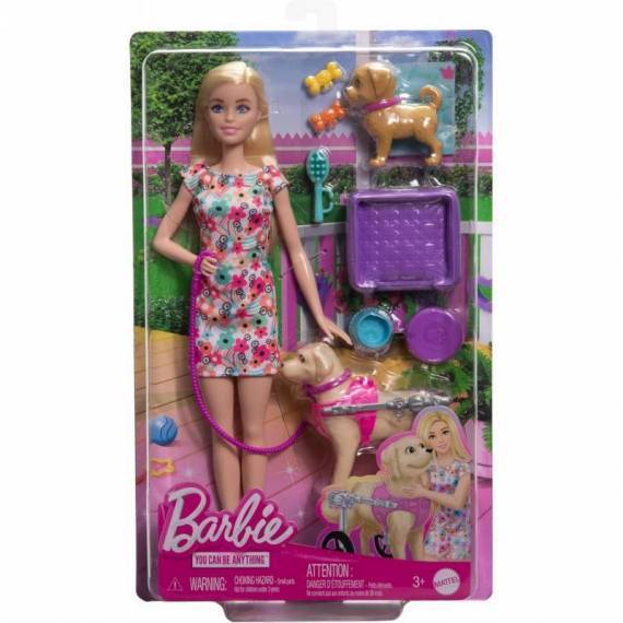 Barbie HTK37 Walk and Wheel Pet Playset