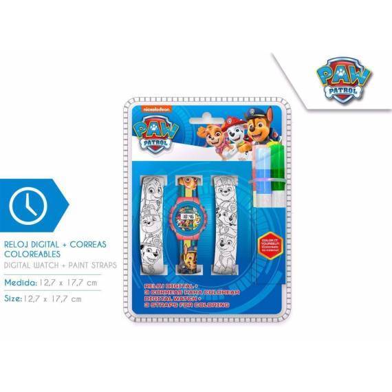 Paw Patrol Digital Watch + 2 Bands For Painting