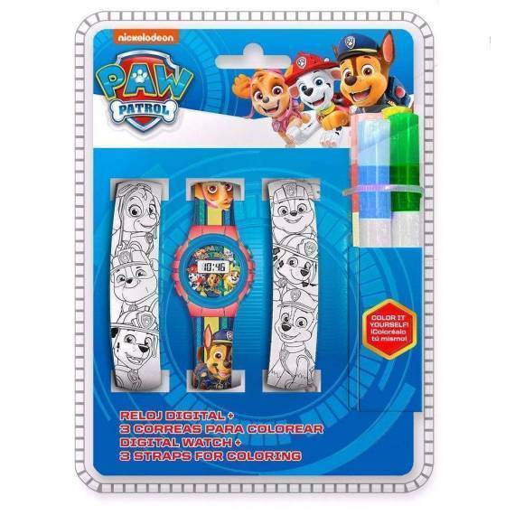 Paw Patrol Digital Watch + 2 Bands For Painting