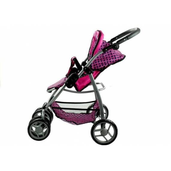 2in1 Doll Bogie And Stroller Alice - Pink With Black Dots