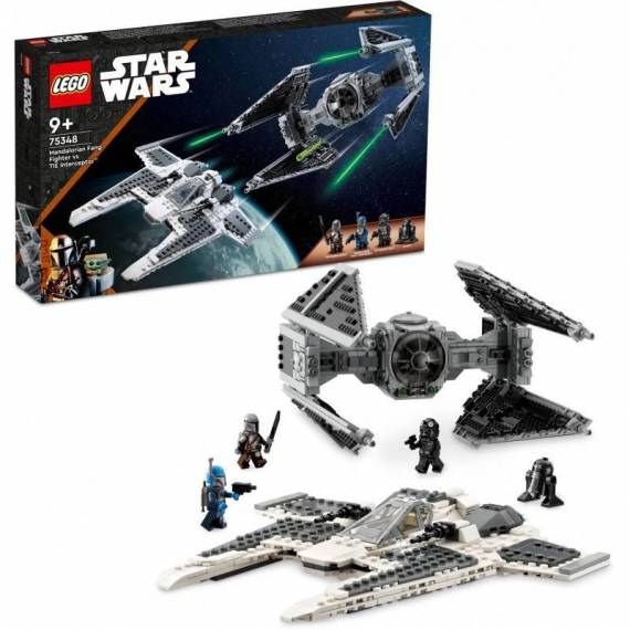 LEGO 75348 Mandalorian Fang Fighter vs. TIE Interceptor