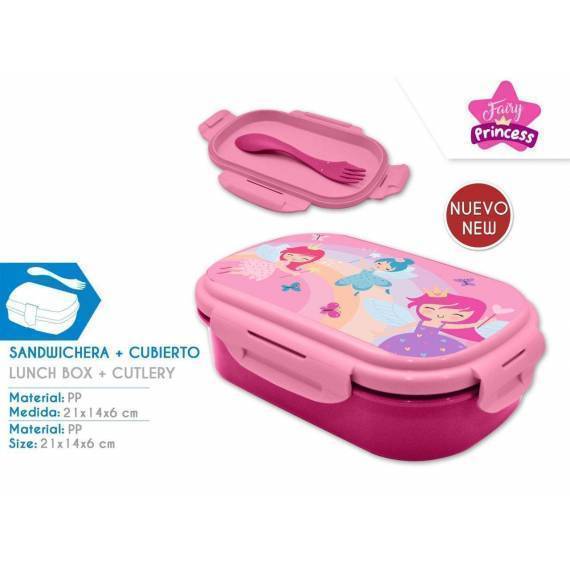 Princess Lunch Box With Cutlery