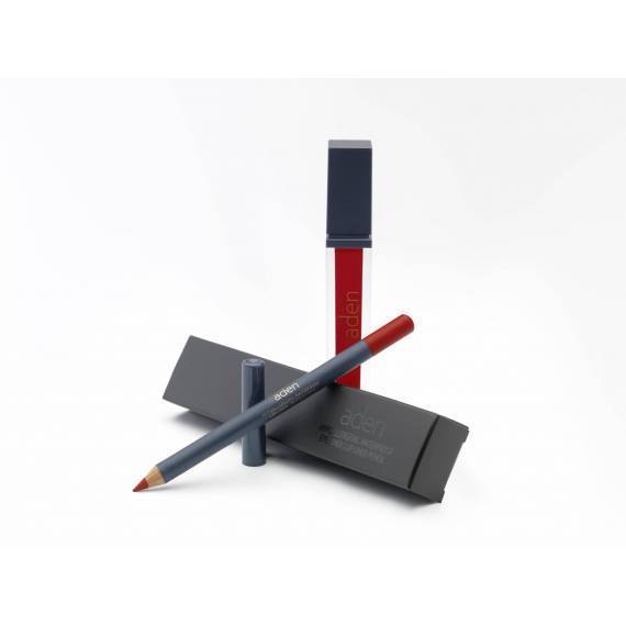 Liquid Lipstick + Lipliner Pencil Set - Wild Red